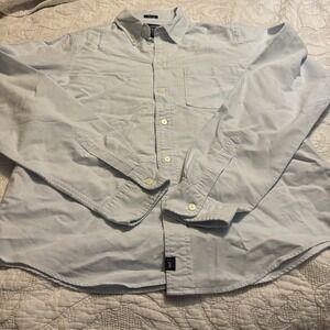 Abercrombie Fitch Men's Muscle Long Sleeve Pale Blue XL Shirt Button-Down Preppy
